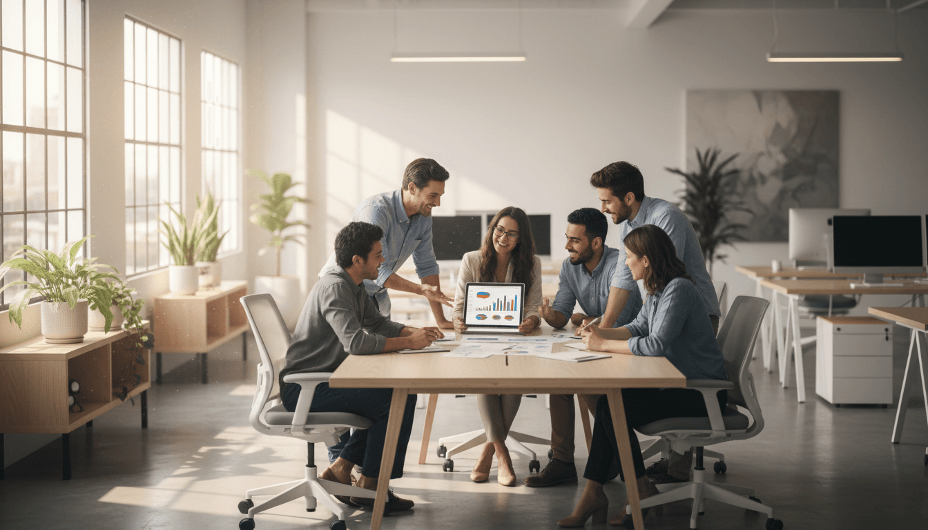 Client success first - professionals collaborating on business strategy